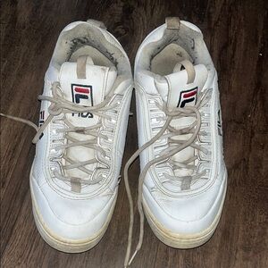 Fila Classic White Sneakers with Logo Accents